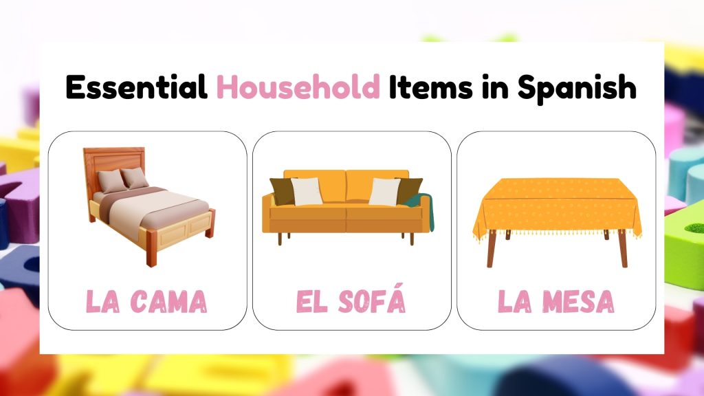 Essential Household Items in Spanish