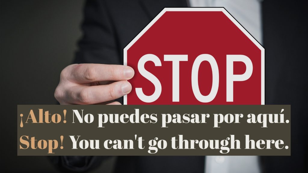 Stop! You can't go through here.