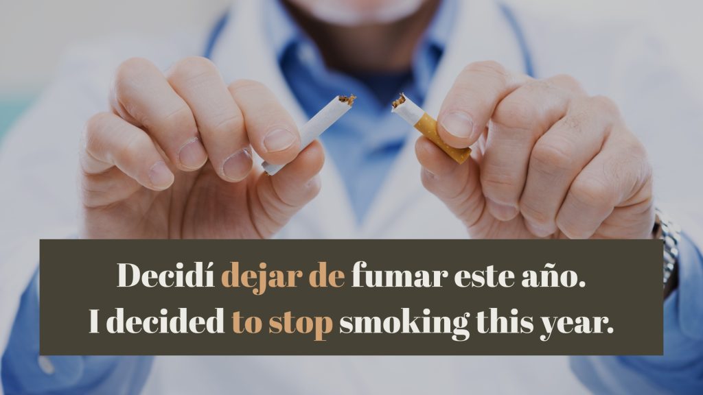 I decided to stop smoking this year.
