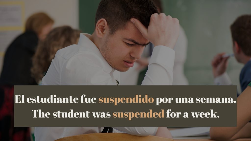 The student was suspended for a week.